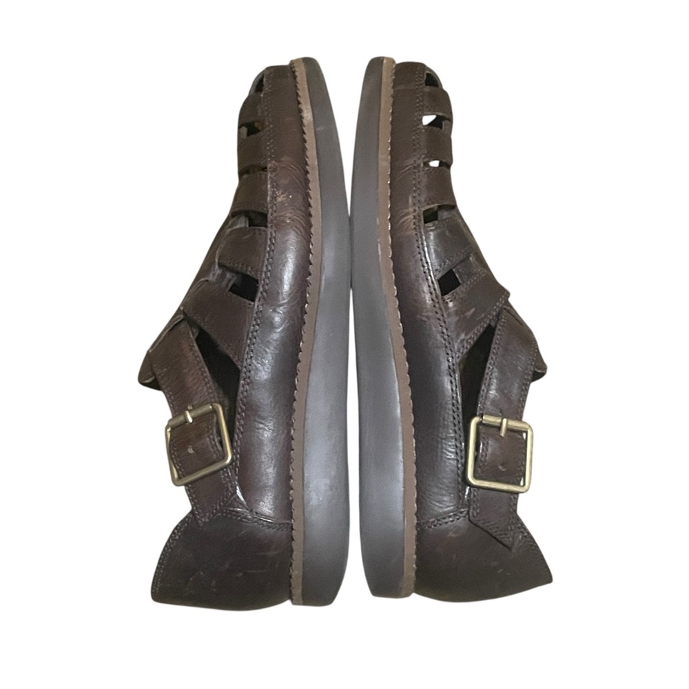 Tommy Bahama Relaxology Men's Maunai Brown Leather Fisherman Sandals, Sz. 7D - Picture 2 of 9